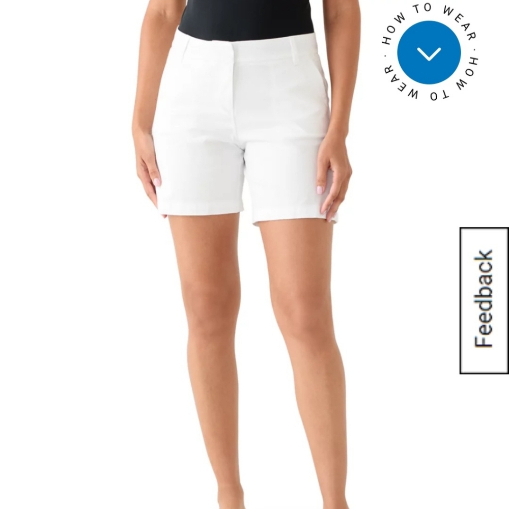 EUC Crown & Ivy Caroline Shorts, White, Size 4